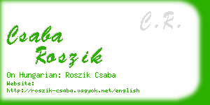 csaba roszik business card